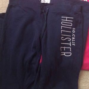 blue Hollister sweat pants