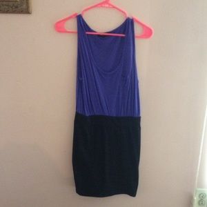 Purple and black dress