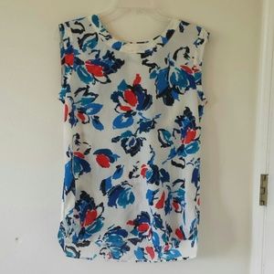 J.crew printed drapey sleeveless top xs