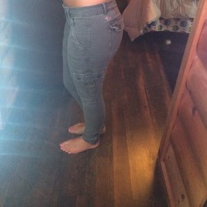 Hollister grey cargo khakis