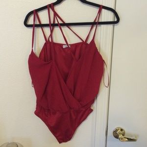 Tobi red body suit
