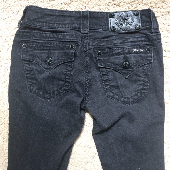 Black denim miss me jeans