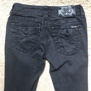 Black denim miss me jeans