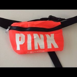 Neon orange Victoria secret pink fanny pack