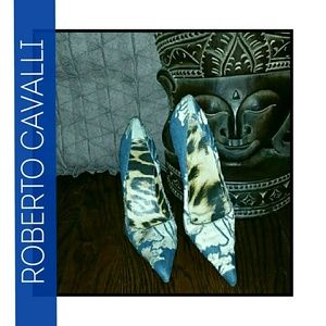 Authentic Vintage Roberto Cavalli Denim Heels ??
