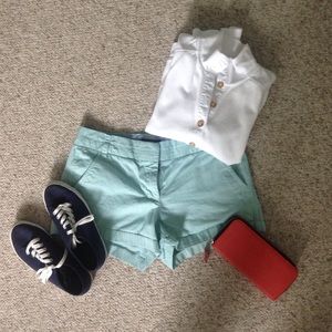 Like new j.crew mint / aqua chino shorts!