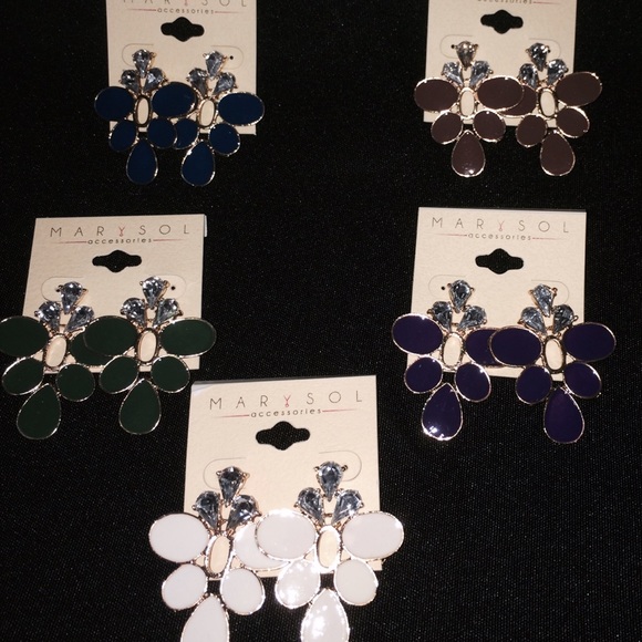 New cluster statement earrings- tear drop