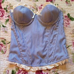 Blue striped Bustier