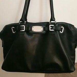 Michael Kors large black l leather bag