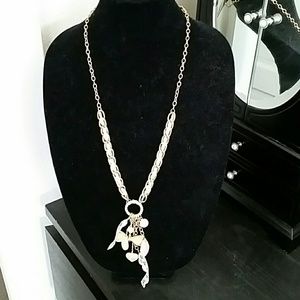 Gold necklace with lace