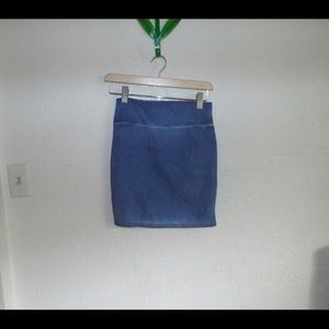 Blue cotton on pencil skirt