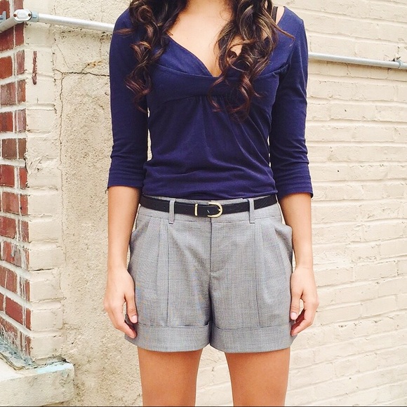 Haute Hippie Pants - HAUTE HIPPIE Pleated Cuffed Shorts