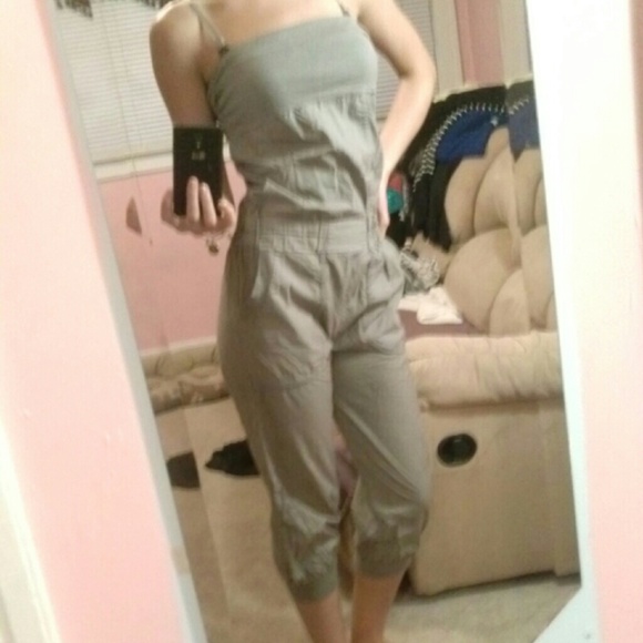 adorable olive green romper jumpsuit