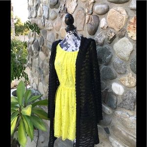 Yellow lace dress size small