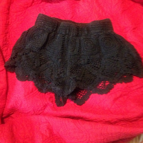 Black lace shorts!