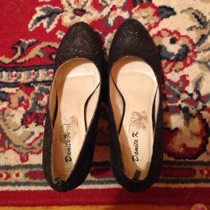 Sparkly Black Heels