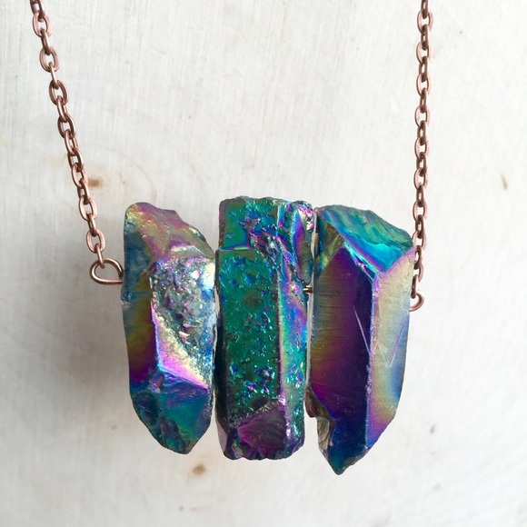 ✨Host Pick✨Aura Quartz Long Layering Necklace