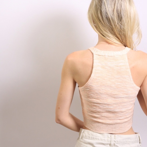 SOLD OUT Peach Knit Crop Top - Picture 4 of 4