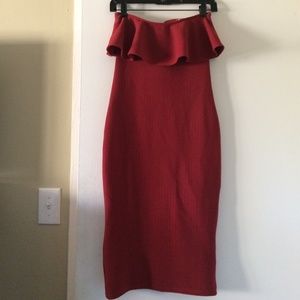 Red Form Fitting ASOS dress