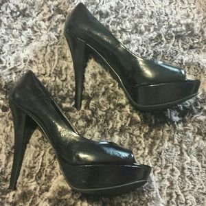 Black open toe City Streets heels.