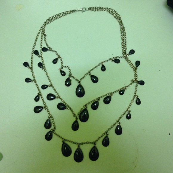 black bib necklace