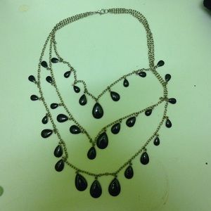 black bib necklace