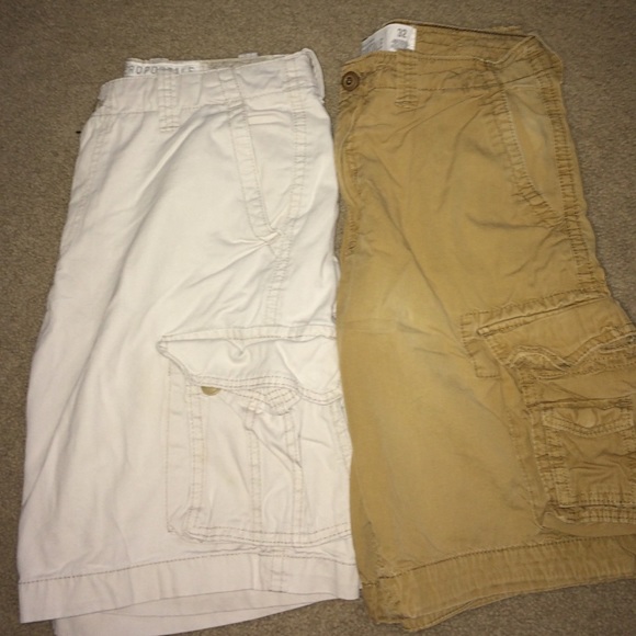 A bundle of two guy khaki shorts