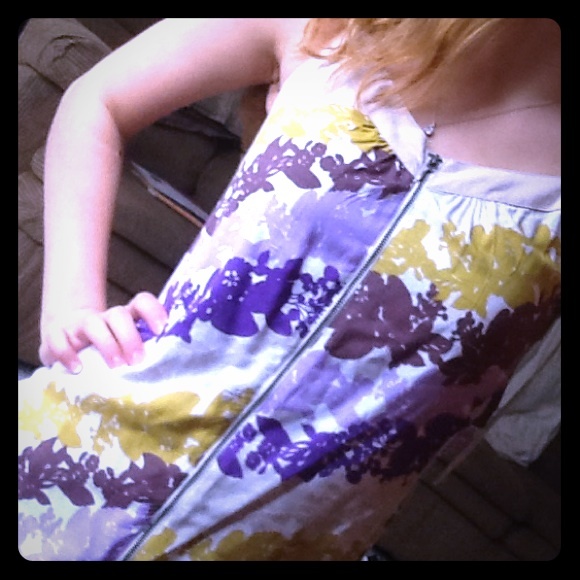 Casual/dressy purple and green top.