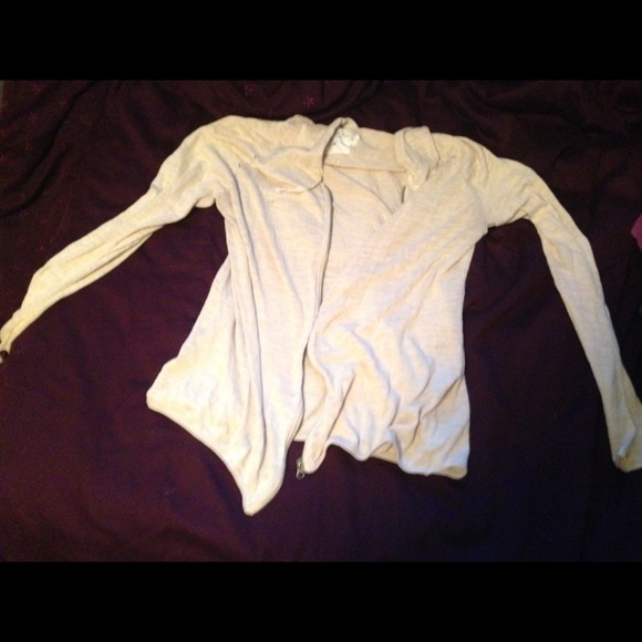 beige light zip up