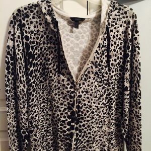 XL leopard print hoodie