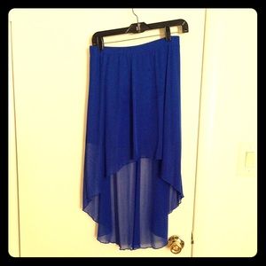Blue sheer skirt