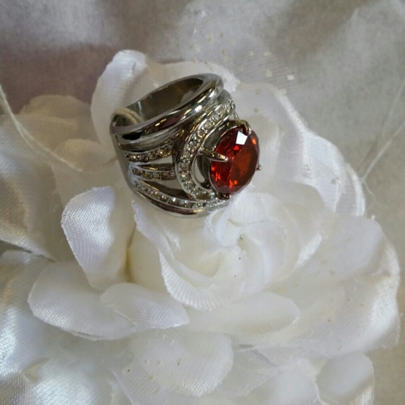 simulated ruby /  316L Stainless steel