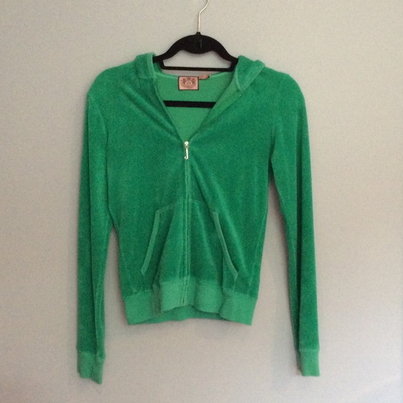 Juicy Couture Sweaters - bright green juicy couture zip up