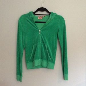 bright green juicy couture zip up
