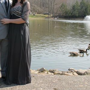 Elegant dark prom gown