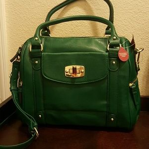 Green crossbody purse