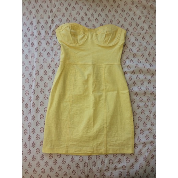 light yellow bodycon dress