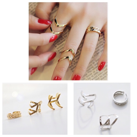 **Set of 3 stackable rings in gold or silver**