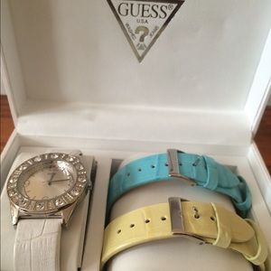 Authentic Guess watch with 3 bands