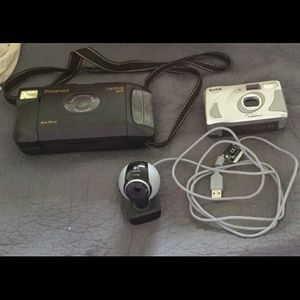 (ASAP) POLAROID & KODAK CAMERA, LOGITECH WEBCAM
