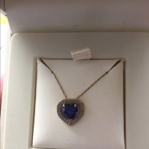 Sapphire gold necklace