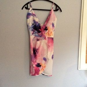 Short pastel floral dress