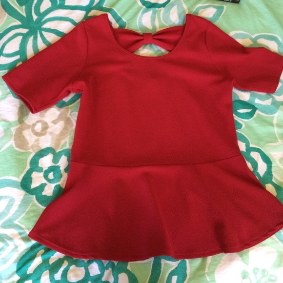 Plus size peplum top