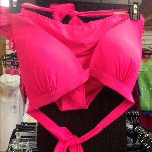2pc neon pink bathingsuit