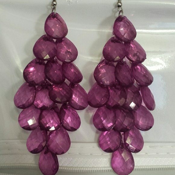 Purple Dangle Earrings