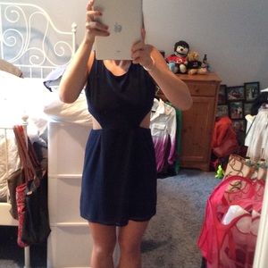 tobi navy cutout short dress