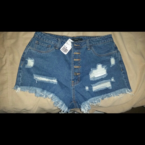 Forever 21 Distressed High Waist shorts - Picture 1 of 1