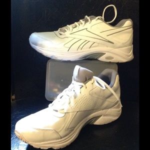 White men's reebok tennis shoes. MENS size 11