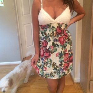 ❁ floral crochet dress ❁