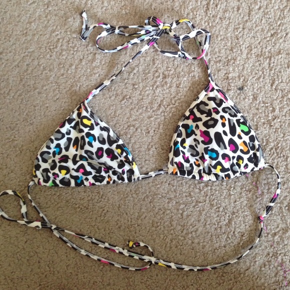 Leopard print bikini top by Pink/Victoria's Secret - Picture 1 of 3